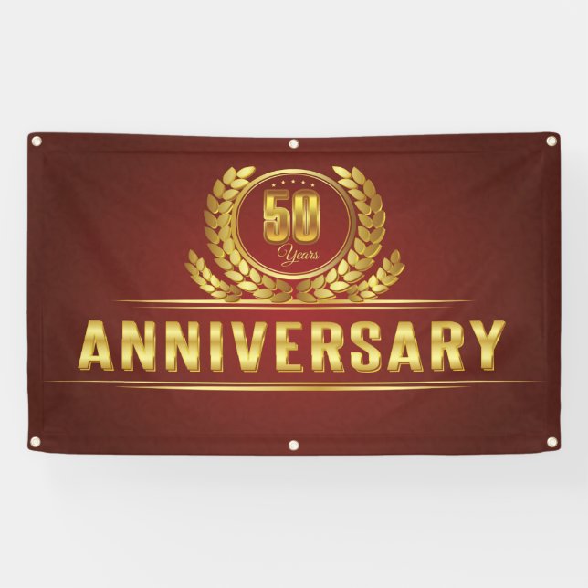 fünfzig Jahr Jahrestag Banner (Horizontal)
