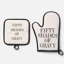 Fünfzig Schattierungen des Gravy-Shirts Ofenhandschuh & Topflappen-Set