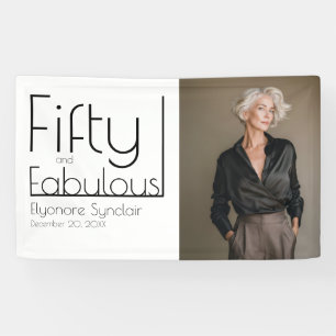 Fünfzig und Fantastisch Fette Foto 50. Geburtstags Banner