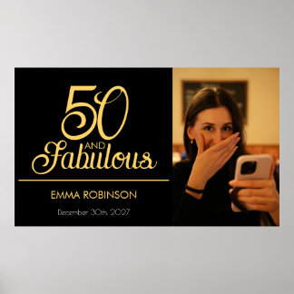Fünfzig und Fantastisch Foto 50. Geburtstagsfeier Poster