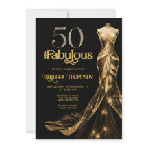 Fünfzig und Fantastisch Goldenes Kleid Schwarz 50.