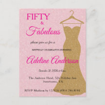 Fünfzig und Fantastisch Skript Pink Gold 50. Gebur