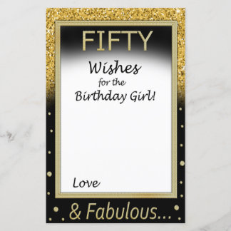 Fünfzig Wünsche für das Geburtstagsmädchen