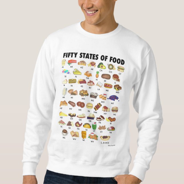 FÜNFZIGE STAATEN VON LEBENSMITTELN Vereinigte Staa Sweatshirt (Vorderseite)