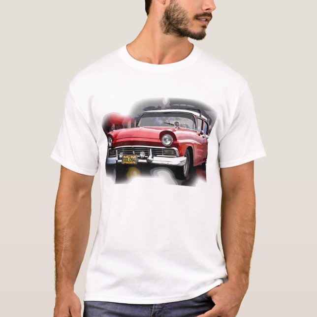 Fünfzigerjahre Amerikaner-Autos T-Shirt (Vorderseite)