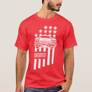 Fünfzigerjahre DeSoto Sterne u. Streifen T-Shirt