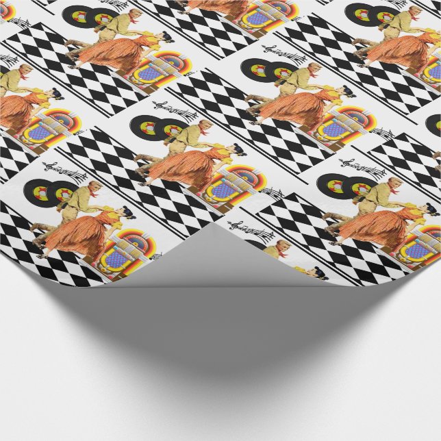 Fünfzigerjahre Geschenkpapier (Ecke)