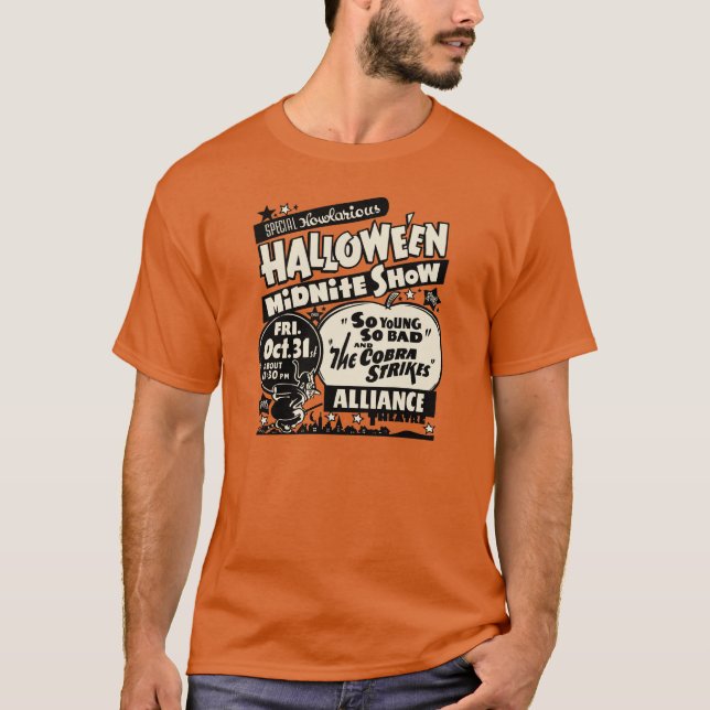 Fünfzigerjahre Halloween-Gespenst-Show-Plakat T-Shirt (Vorderseite)