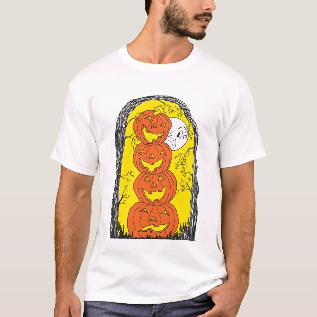 Fünfzigerjahre Kürbislaterne-Shirt T-Shirt (Vorderseite)