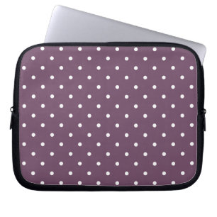 Fünfzigerjahre reden lila Polka-Punkt-Laptop/iPad Laptopschutzhülle