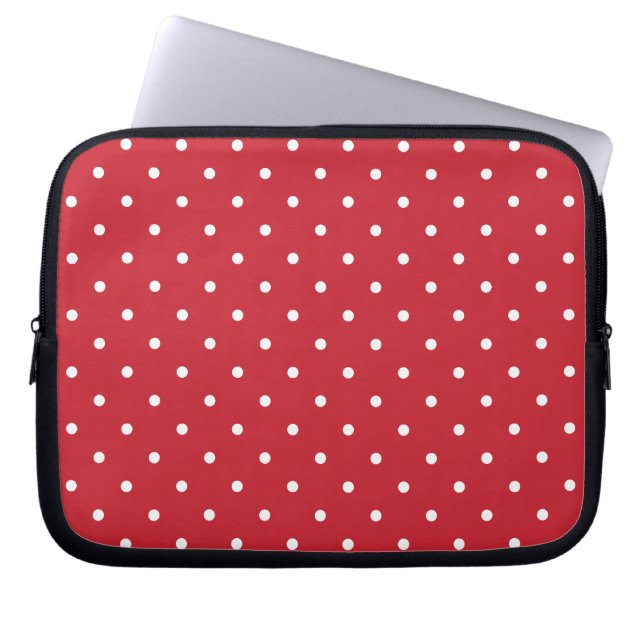Fünfzigerjahre reden roten Tupfen-Laptop/iPad 2 Laptopschutzhülle (Vorderseite)