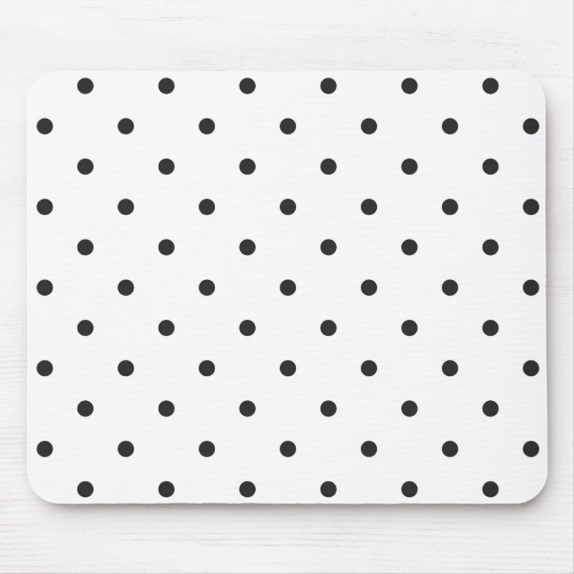 Fünfzigerjahre reden Schwarzweiss-Tupfen an Mousepad (Vorne)