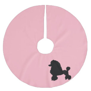 Fünfzigerjahre rosa Pudel-Rock-Weihnachtsbaum-Roc Polyester Weihnachtsbaumdecke