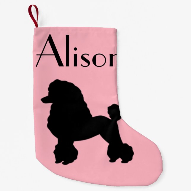 Fünfzigerjahre rosa Pudel-Rock-WeihnachtsStrumpf Kleiner Weihnachtsstrumpf (Vorderseite)