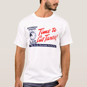 Fünfzigerjahre setzen Zeit fest, um Steuern zu T-Shirt