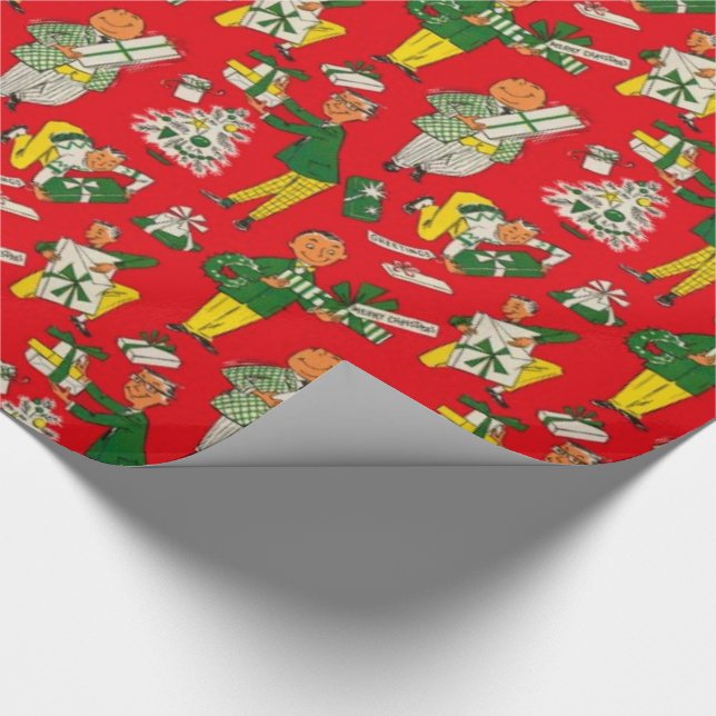 Fünfzigerjahre Vintage Geschenkpapier (Ecke)