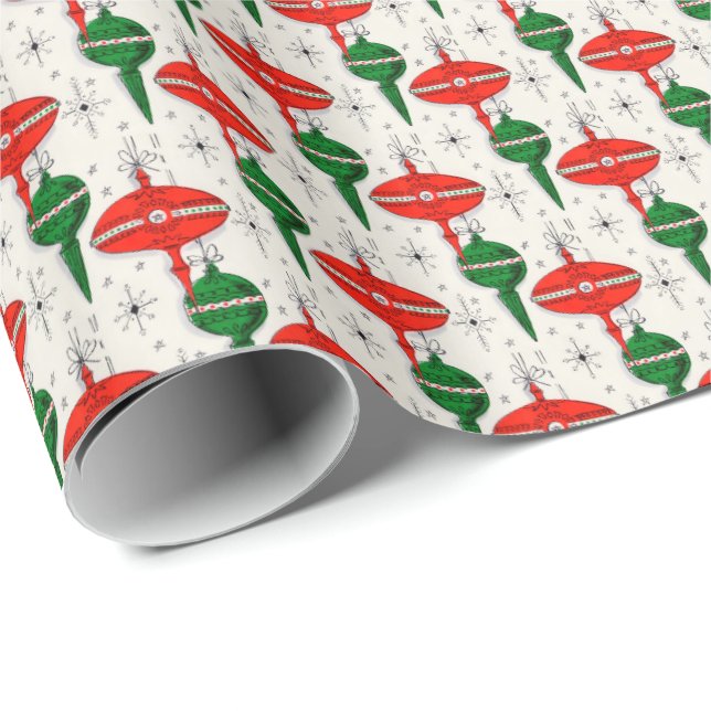 Fünfzigerjahre Vintages Geschenkpapier (Rolleneckpunkt)