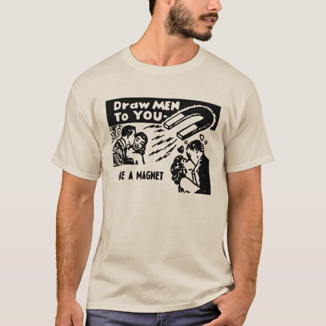 Fünfzigerjahre zeichnen Männer zu Ihnen mögen T-Shirt (Vorderseite)