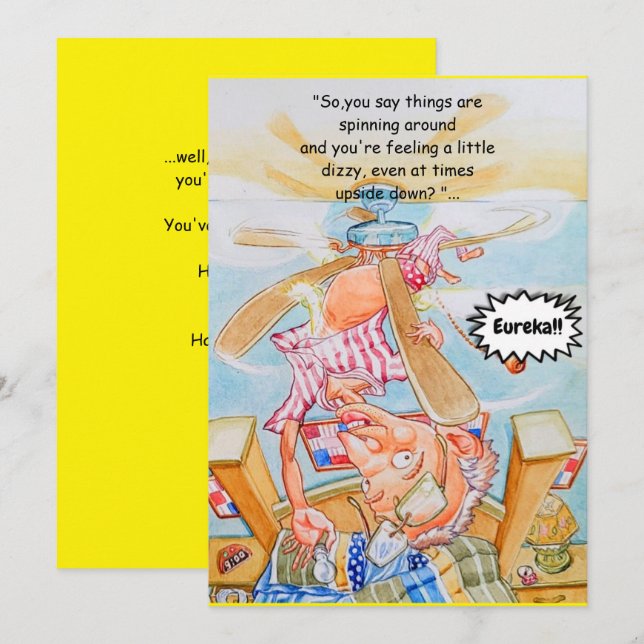 Fünfzigjährige Geburtstagskarte Ankündigung (Vorne/Hinten)