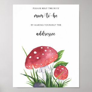 Fungi-Babydusche - Hilf der Mama, die beschäftigt  Poster