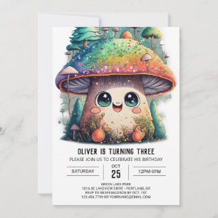 Fungi Fantasy Einladung zum Geburtstag