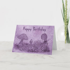 Fungi Meadow Birthday Card Karte