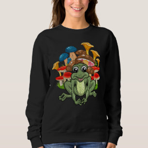 Fungi Nature Amphibian Animal Niedlich Frog Mushro Sweatshirt