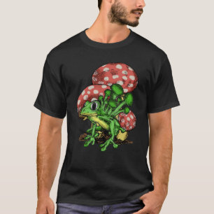 Fungus Magic Psilocybin Mushrooms Frosch Grafik T-Shirt