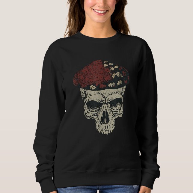 Fungus Magic Psilocybin Mushrooms Skull Face Hippi Sweatshirt (Vorderseite)