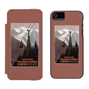 Funiculaire Le Brevent Seilbahnplakat Incipio Watson™ iPhone 5 Geldbörsen Hülle