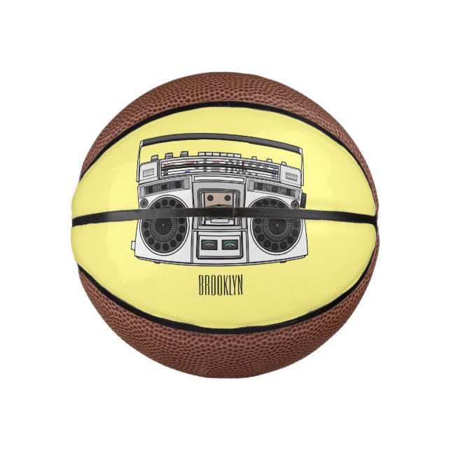 Funk-Cartoon-Illustration  Mini Basketball (Vorderseite)