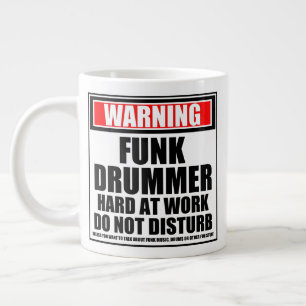 Funk-Drummer hart am Arbeitsplatz nicht stören Jumbo-Tasse