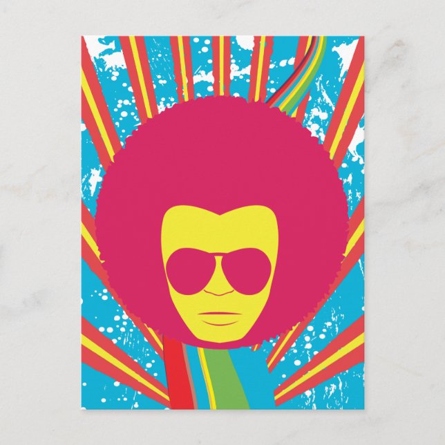 Funk ~ Funky Soul Disco Man Postkarte (Vorderseite)