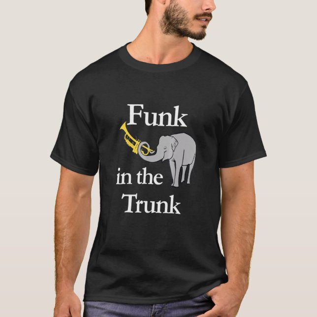 Funk im Trunk Elephant Jazz T-Shirt (Vorderseite)