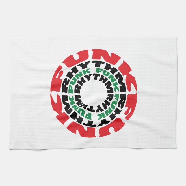 Funk Rhythm Funk Funk Rhythmus Geschirrtuch (Horizontal)