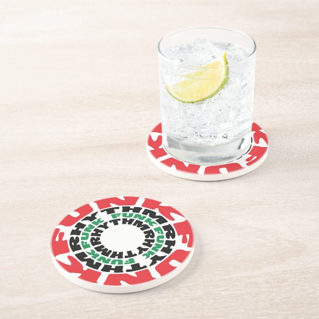 Funk Rhythm Funk Funk Rhythmus Getränkeuntersetzer (Seite)