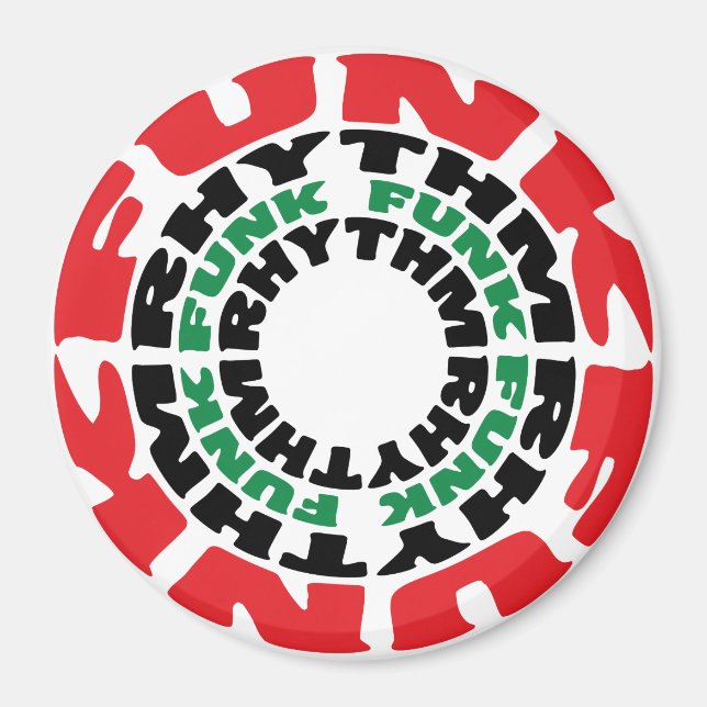 Funk Rhythm Funk Funk Rhythmus Magnet (Vorne)