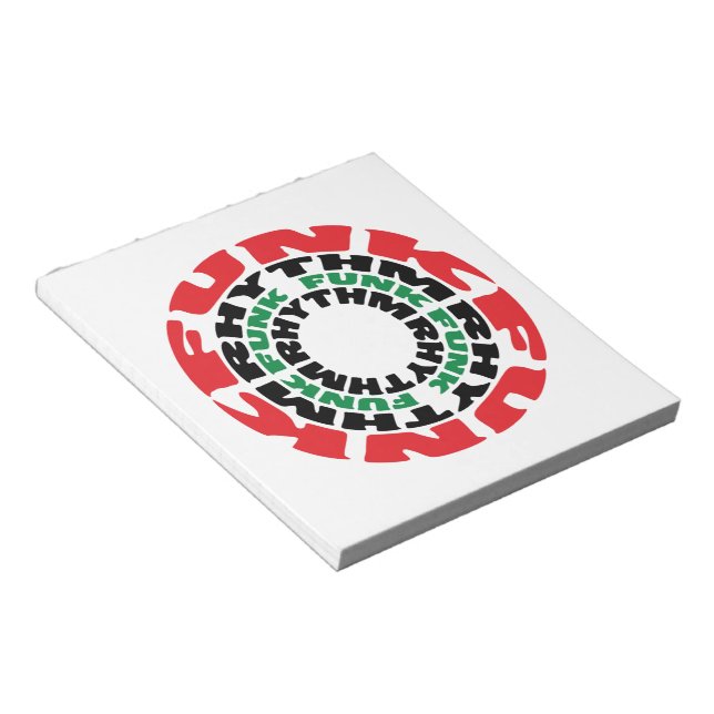 Funk Rhythm Funk Funk Rhythmus Notizblock (angewinkelt)