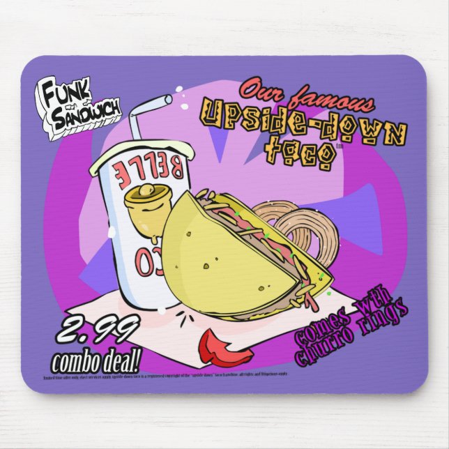 Funk-Sandwich-Oberseite - unten Taco Mousepad (Vorne)