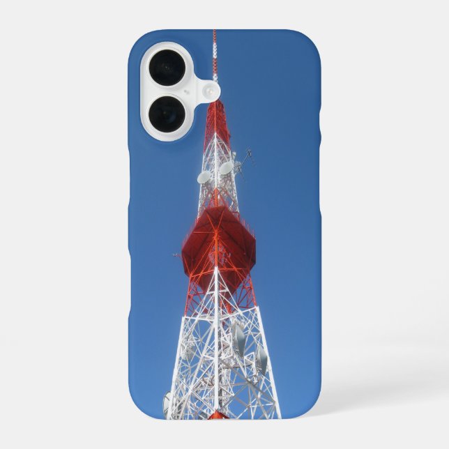Funk- und Fernseh-Sendeturm iPhone 16 Hülle (Rückseite)
