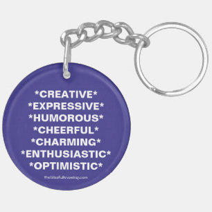 "FUNK YOUR 3" Numerology Key Chain (Farbe auswähle Schlüsselanhänger