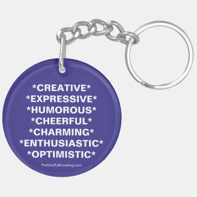 "FUNK YOUR 3" Numerology Key Chain (Farbe auswähle Schlüsselanhänger (Rückseite komplett)