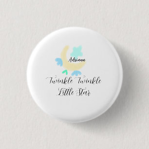 funkel funkel kleiner Stern blaue Sterne gelber Mo Button