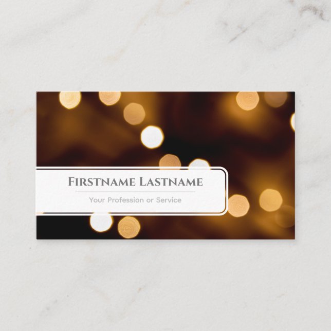 Funkellichter beleuchten berufliche Ereignismanage Visitenkarte (Vorderseite)