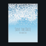 Funkellichter Winterwunderland Save the Date Ankündigungspostkarte<br><div class="desc">Funkelnde Lichter Winterwunderland Save the Date Postkarte. Passende Artikel in meinem Geschäft.</div>