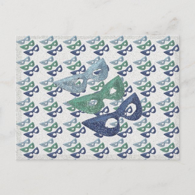 Funkelmasken - postkarte (Vorderseite)