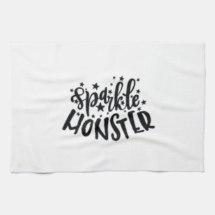 Funkelmonster Halloween Geschirrtuch