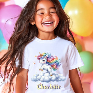 Funkeln Einhorn magische Wolke Name T-Shirt