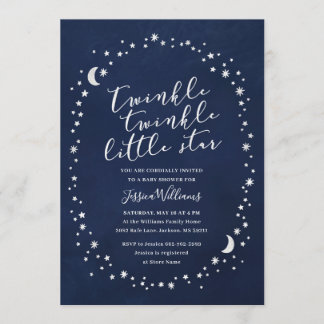 Funkeln-Funkeln-kleiner Stern Babyparty Einladung