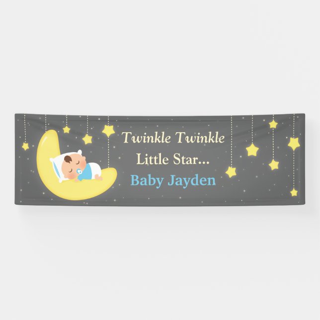 Funkeln-Funkeln-Stern-Babyparty-Fahne Banner (Horizontal)